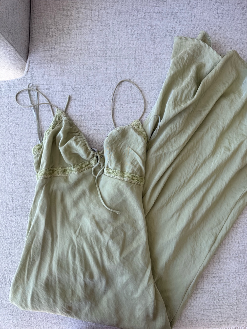 Princess Polly Sage Green dress